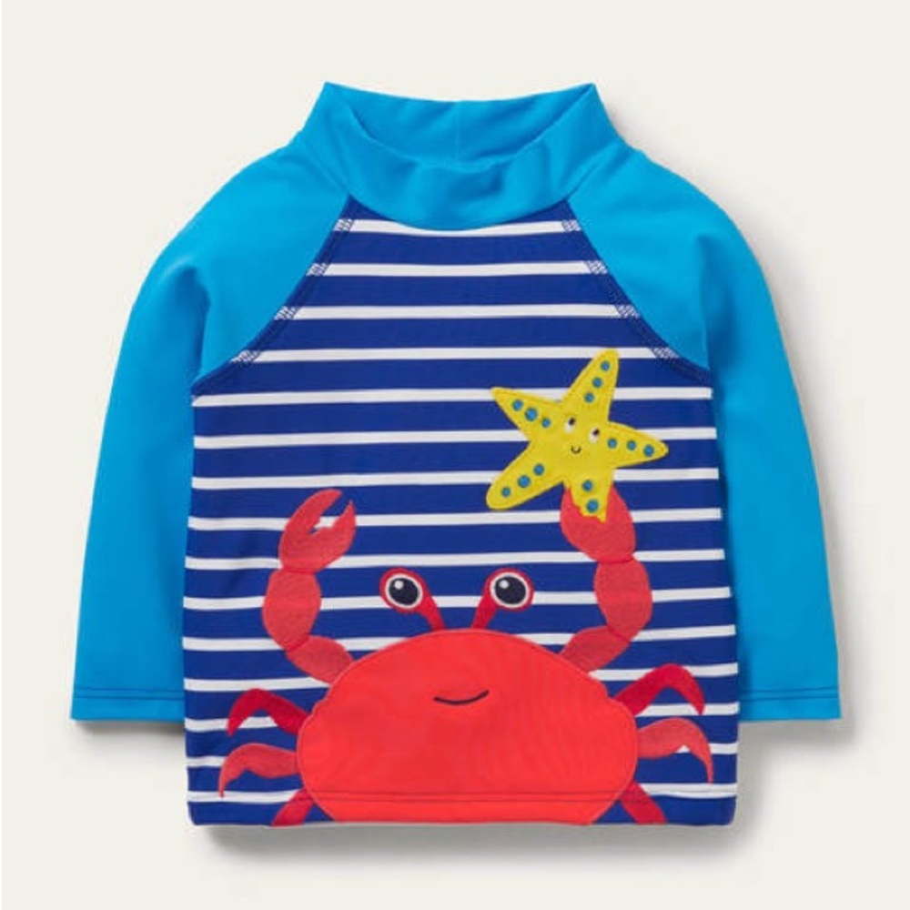 Baby Boden Sea Life Appliqué Rashguard